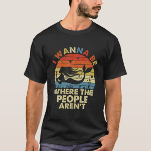 I Wanna Be Where The People Aren't Vintage Mermaid T-Shirt