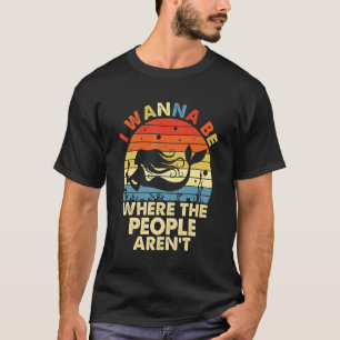 I Wanna Be Where The People Arent Vintage Mermaid T-Shirt