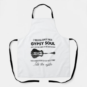 I Wanna Rock Your Gypsy Soul Hippie Guitar Apron