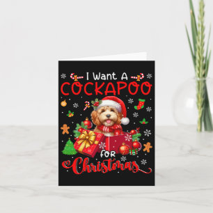 I Want A Apoo For Christmas Owner Santa Dog In Box Card