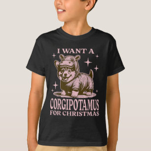 I Want A Corgitamus For Christmas Funny Corgi Chri T-Shirt