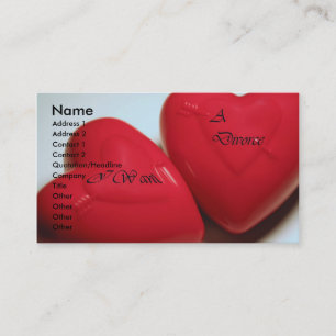 I Want A Divorce Hearts Business Card