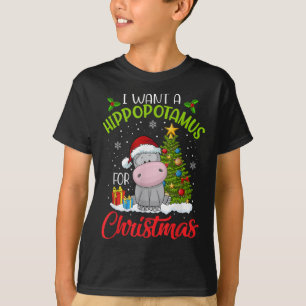 i want a hippopotamus christmas xmas hippo kid T-Shirt