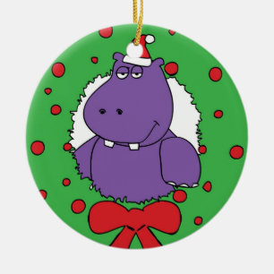 I want a Hippopotamus for Christmas Ceramic Tree Decoration