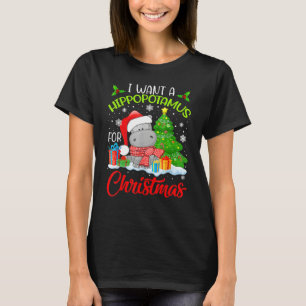 I Want A Hippopotamus For Christmas Cute Xmas Cost T-Shirt