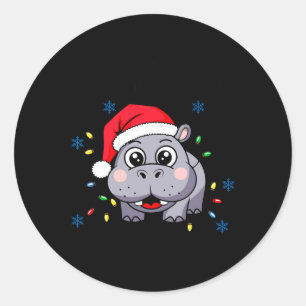 I Want A Hippopotamus For Christmas Funny Xmas Hip Classic Round Sticker
