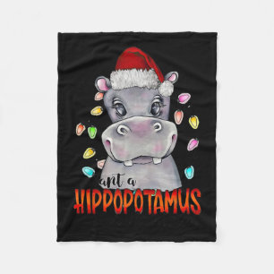 I Want A Hippopotamus For Christmas Lights Fleece Blanket