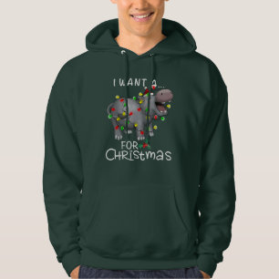 I Want A Hippopotamus For Christmas Pyjamas Hoodie