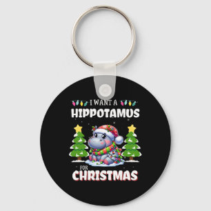 I Want A Hippopotamus For Christmas Women Key Ring