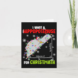 I Want A Hippopotamus For Christmas Xmas Hippo Mat Card