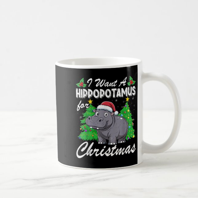 I Want A Hiptamus For Christmas Xmas Hip Kids Girl Coffee Mug (Right)