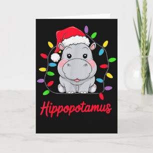 I Want A Hiptamus For Christmas Xmas Hip Lover Fun Card