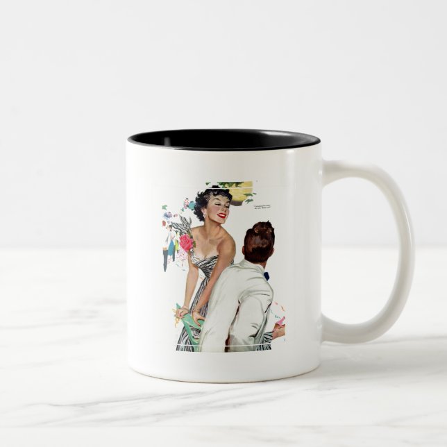 I Want a Man 2 Two-Tone Coffee Mug (Right)