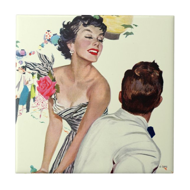 I Want a Man Ceramic Tile (Front)