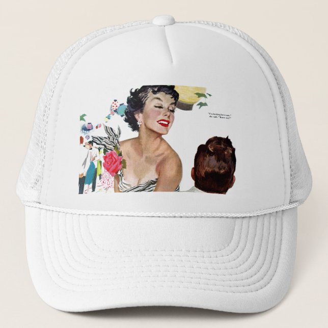 I Want a Man Trucker Hat (Front)