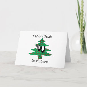 I want a panda for christmas holiday card
