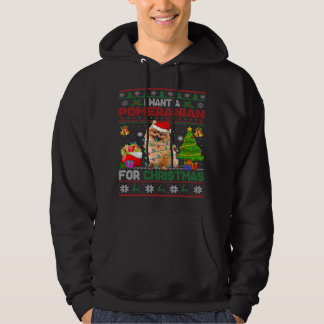 i want a pomeranian christmas sweater dog xmas
