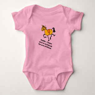I Want a Pony Cute Cartoon Baby Bodysuit