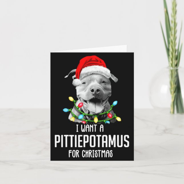 I Want A Ttietamus For Christmas Funny Tbul _1  Card (Front)