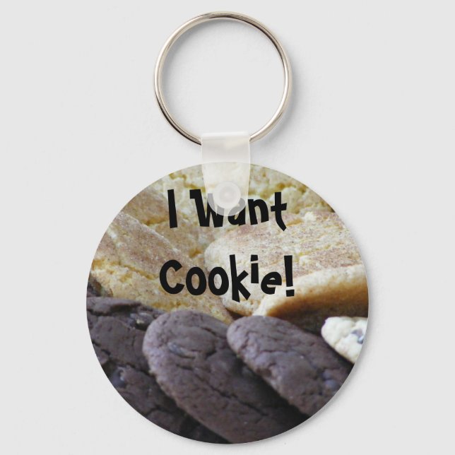 I Want Cookie! Key Ring (Front)