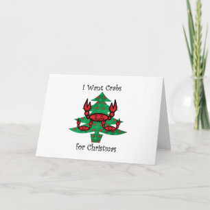 I want crabs for christmas holiday card