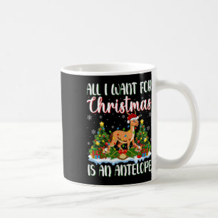 I Want For Christmas Is A Antelope Xmas Tree Light Coffee Mug