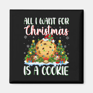 I Want For Christmas Is A Cookie Xmas Tree Lights Magnet