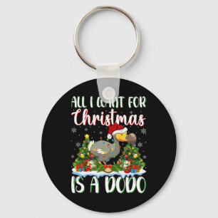 I Want For Christmas Is A Dodo Bird Xmas Tree Ligh Key Ring