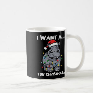 I Want Hippo For Christmas Funny Xmas Animal Kids Coffee Mug