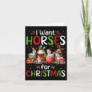 I Want Horses For Christmas Coffee Cups Lover Farm Card