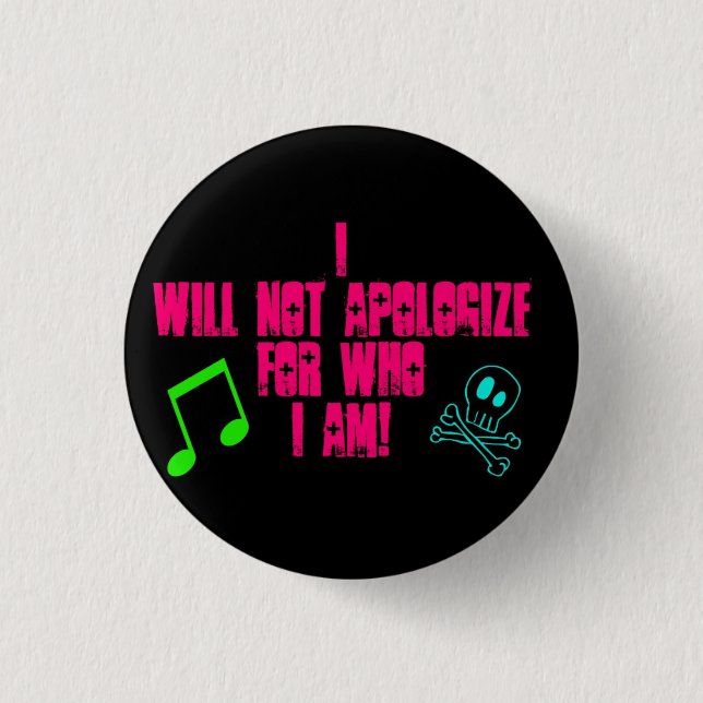 I want to... 3 cm round badge (Front)