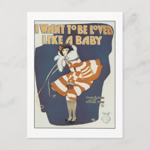 I Want To Be Loved Like A Baby Songbook Cover Postcard