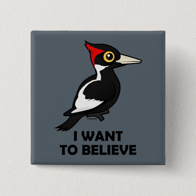 I Want to Believe 15 Cm Square Badge (Front)