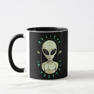 I Want To Believe Alien UFO Graphic Mug