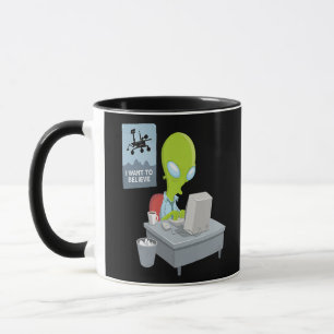 I want to believe alien version ufo alien funny gi mug