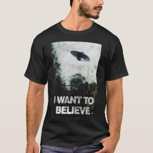 I Want to Believe Area 51 UFO Alien Abduction Pull T-Shirt