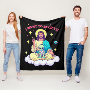 I Want To Believe Fleece Blanket