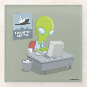 I Want To Believe Glass Coaster