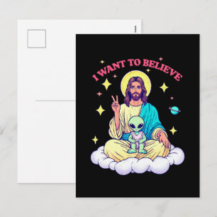 I Want To Believe Holiday Postcard