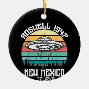 I Want To Believe I Aliens UFO Area 51 Roswell New Ceramic Ornament