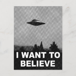I WANT TO BELIEVE POSTCARD