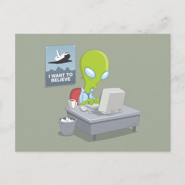 I Want To Believe Postcard (Front)