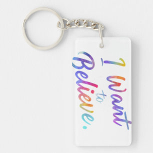 I Want to Believe - Rectangle Keychain