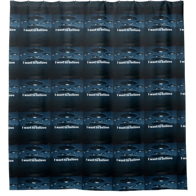 I want to believe shower curtain (Front)
