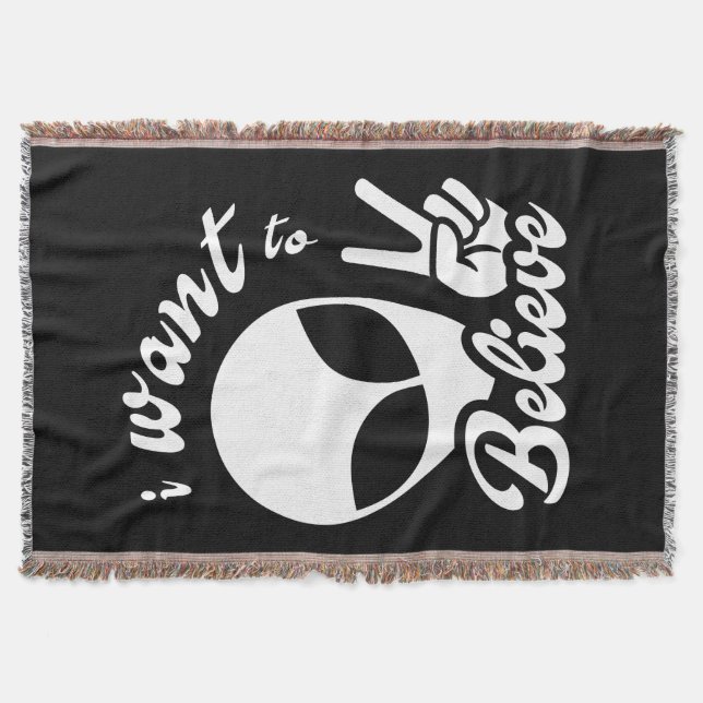 I Want to Believe Throw Blanket (Front)