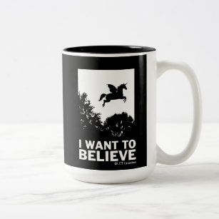 I Want To Believe Two-Tone Coffee Mug
