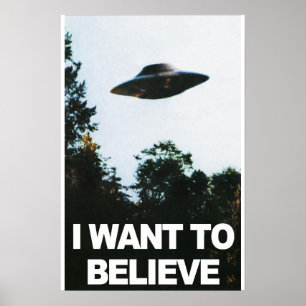 I Want to Believe UFO Alien Abduction Poster