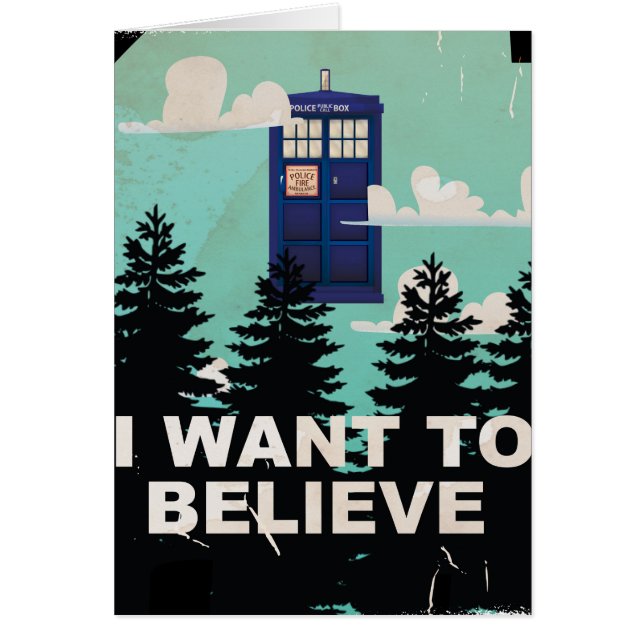 I Want to Believe Vintage Police Box (Front)