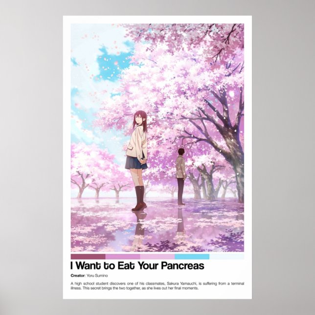 I Want to Eat Your Pancreas Anime Yoru Sumino Wall Poster (Front)