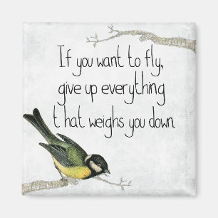I Want To Fly 2 Inch Square Magnet